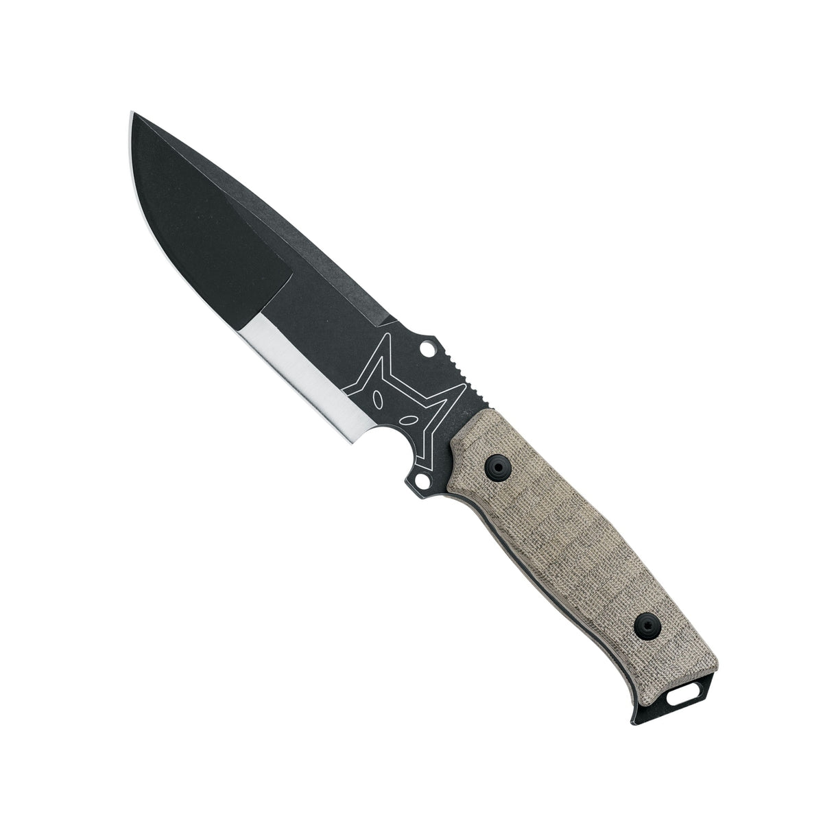 Fox Knives Sherpa FX-541 coltello a lama fissa full tang da bushcraft e outdoor con impugnatura sagomata in micarta e foro per cordino