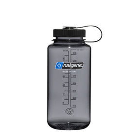 NALGENE | WIDE MOUTH SUSTAIN WATER BOTTLE Grey, Black Cap - Borraccia a bocca larga 0.94 L