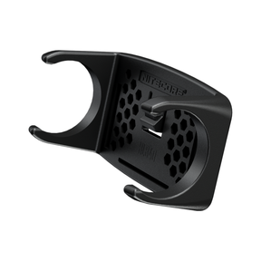 Set di accessori Nitecore per casco, che include un supporto per torcia frontale (Headlamp Mount) HLB40 e un gancio per fascia (HMB1), entrambi di colore nero, per fissare le torce Nitecore sul casco in modo sicuro e veloce