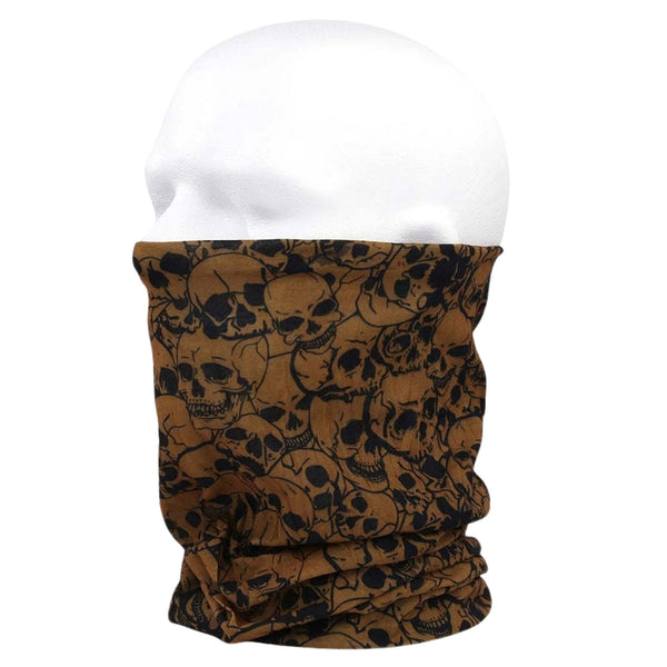 101 INC | COOLMAX TACTICAL WRAP WITH SKULL COYOTE - Scaldacollo