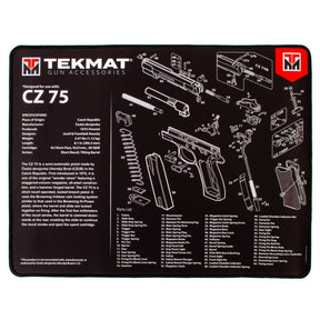 TEKMAT | CZ 75 ULTRA PREMIUM GUN CLEANING MAT - Tappetino per manutenzione armi - BackPacco - BP-TEKMAT-R20-CZ75