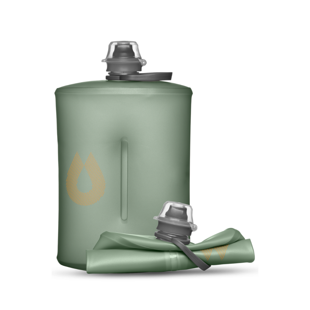HYDRAPAK STOW, bottiglia pieghevole compatta con tappo e beccuccio, ideale per attività outdoor, disponibile su backpacco.it