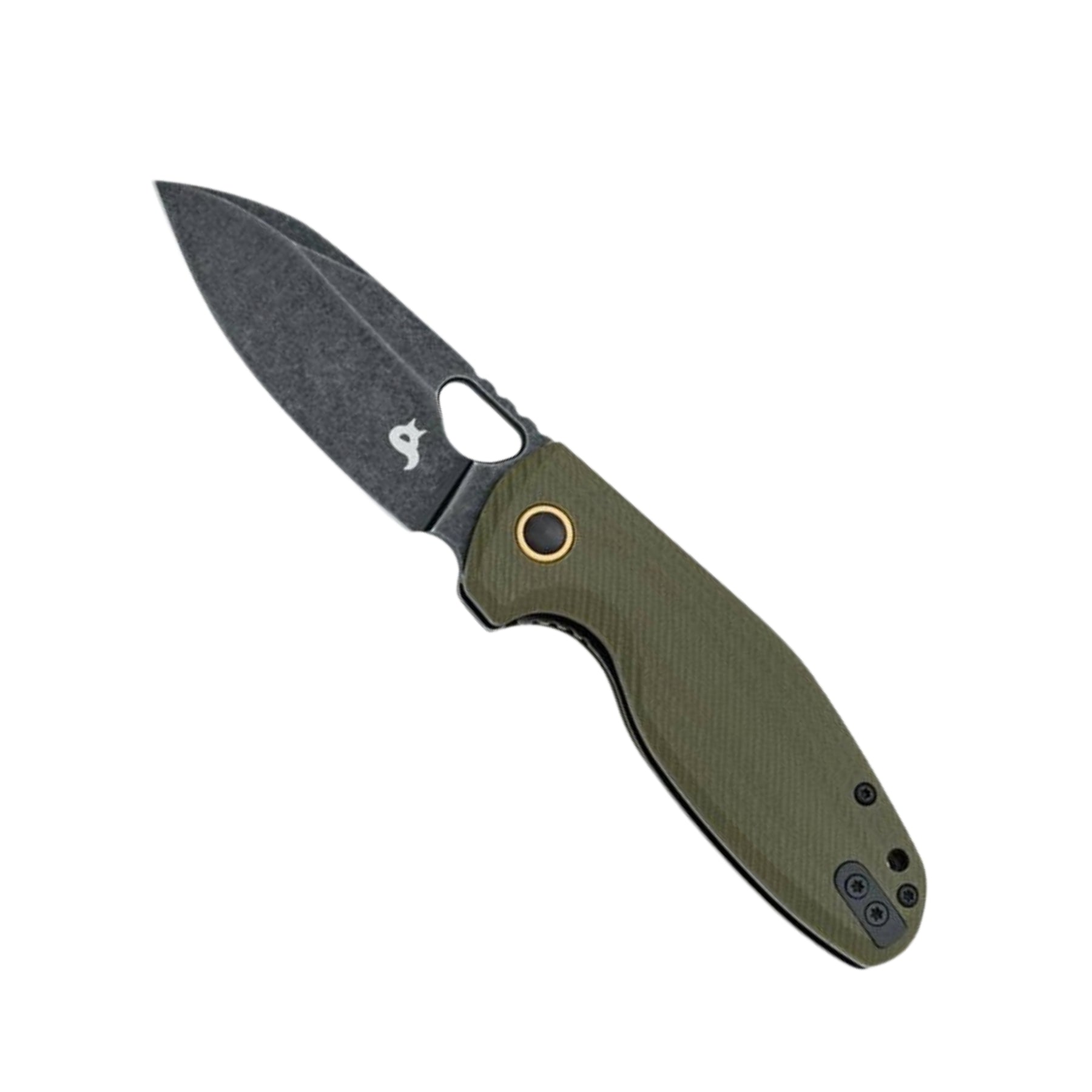 Black Fox Puffy coltello chiudibile EDC con lama drop point foro per apertura pollice blocco liner lock e clip da tasca reversibile per porto quotidiano e outdoor