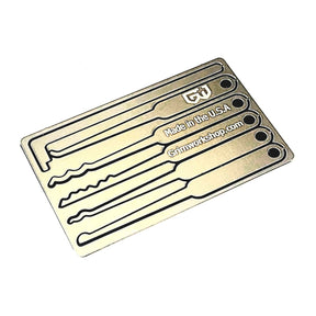 GRIM WORKSHOP | LOCK PICK CARD - Set di grimaldelli per portafoglio