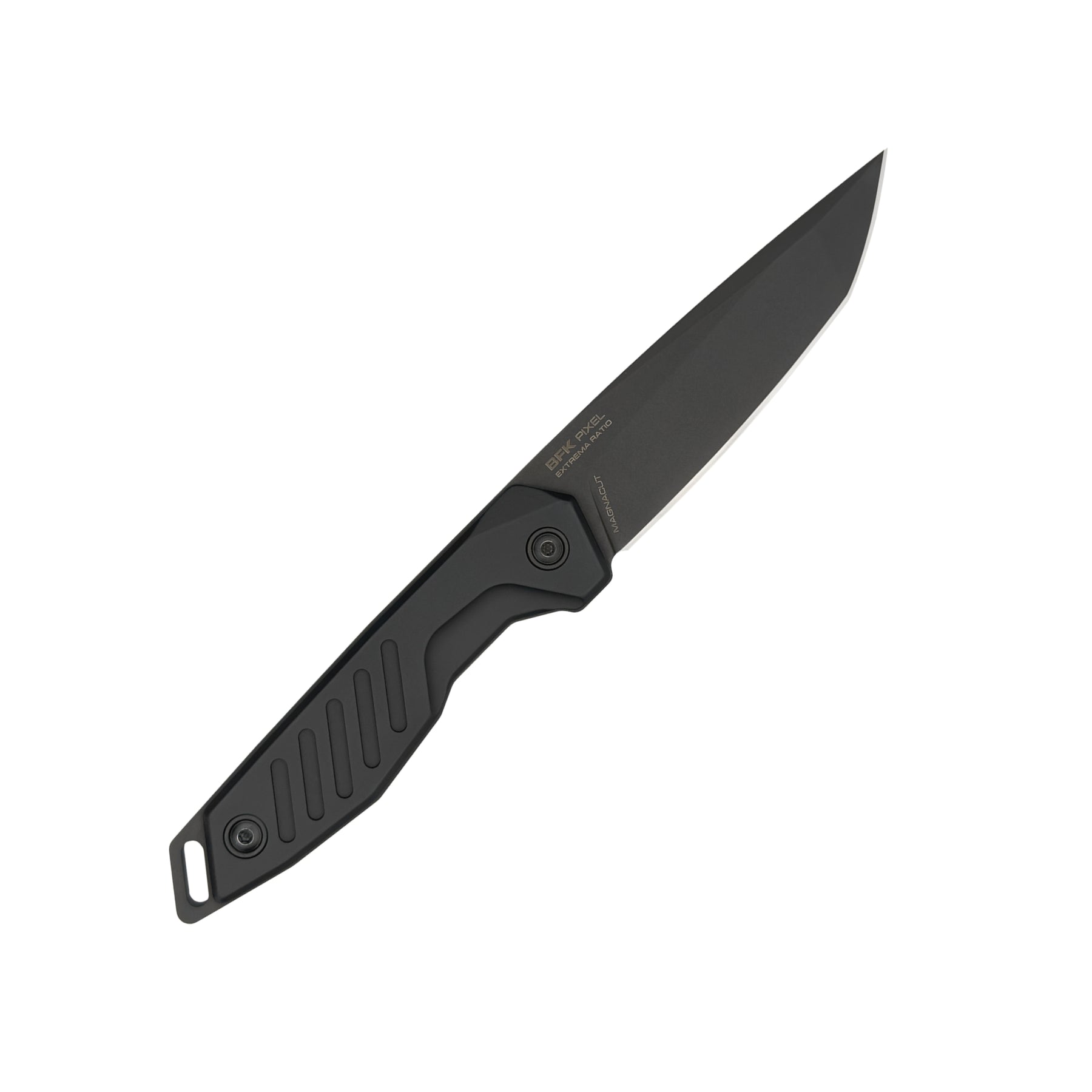 Extrema Ratio BFK Pixel coltello a lama fissa compatto con profilo tanto modificato,  impugnatura ergonomica scanalata e passante per cordino ideale per everyday carry tattico
