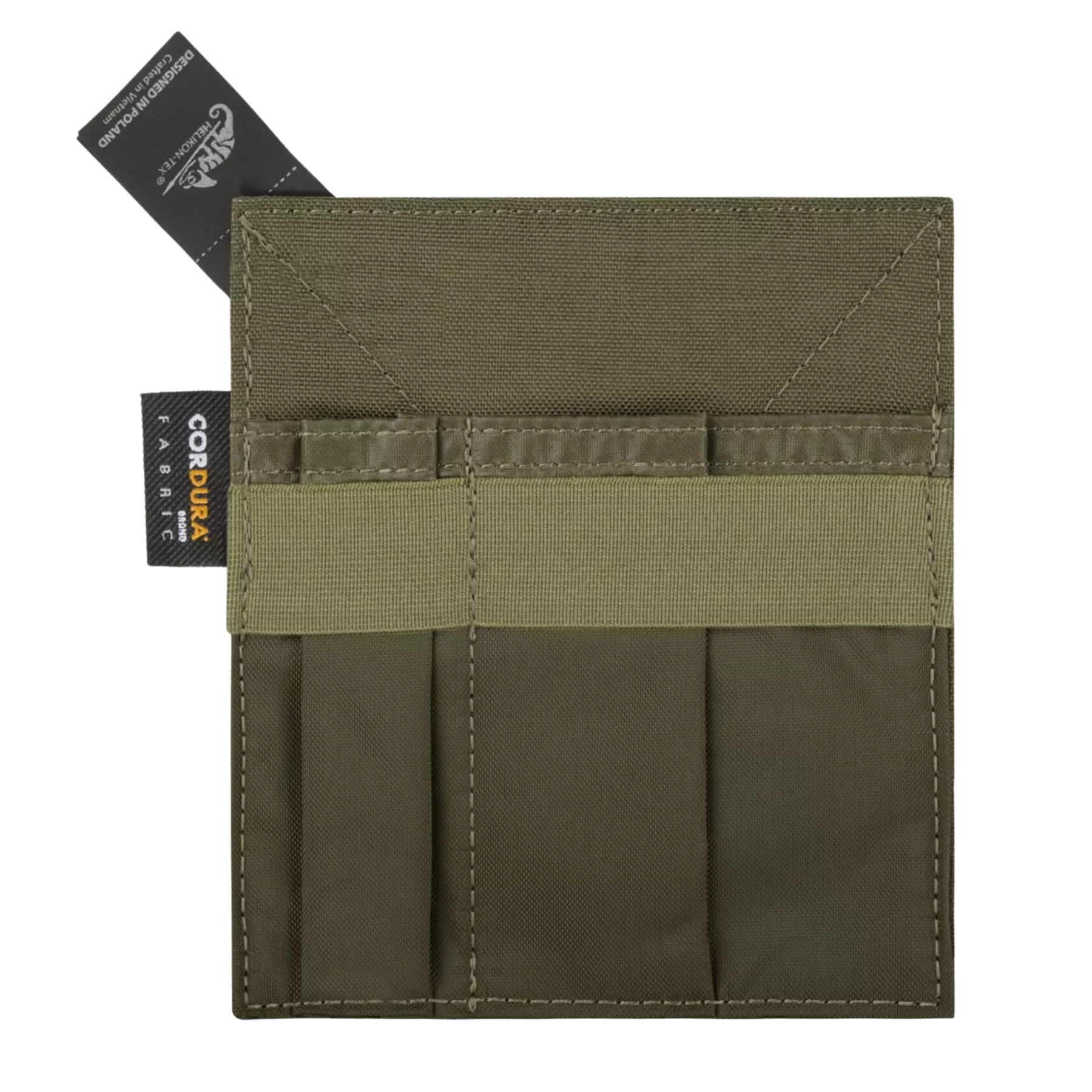Inserto organizer tattico Helikon-Tex Insert Organizer, in Cordura, con scomparti elastici verticali per penne, torce e multi-tool, ideale per l'uso in tasche Admin o zaini
