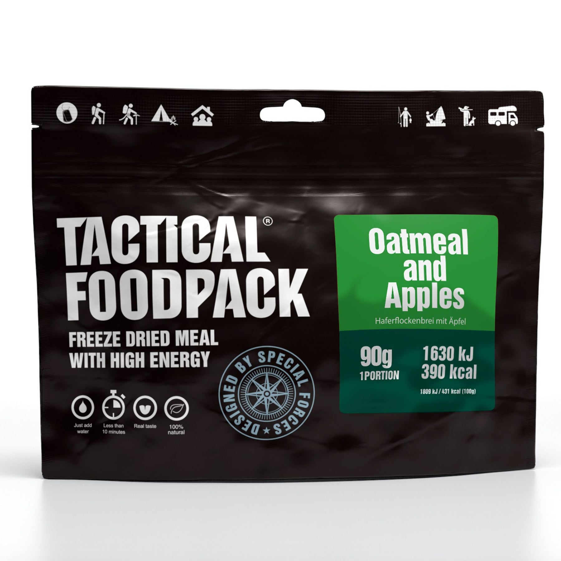 Tactical Foodpack | Oatmeal and Apples 90g - Farina d'avena e mele