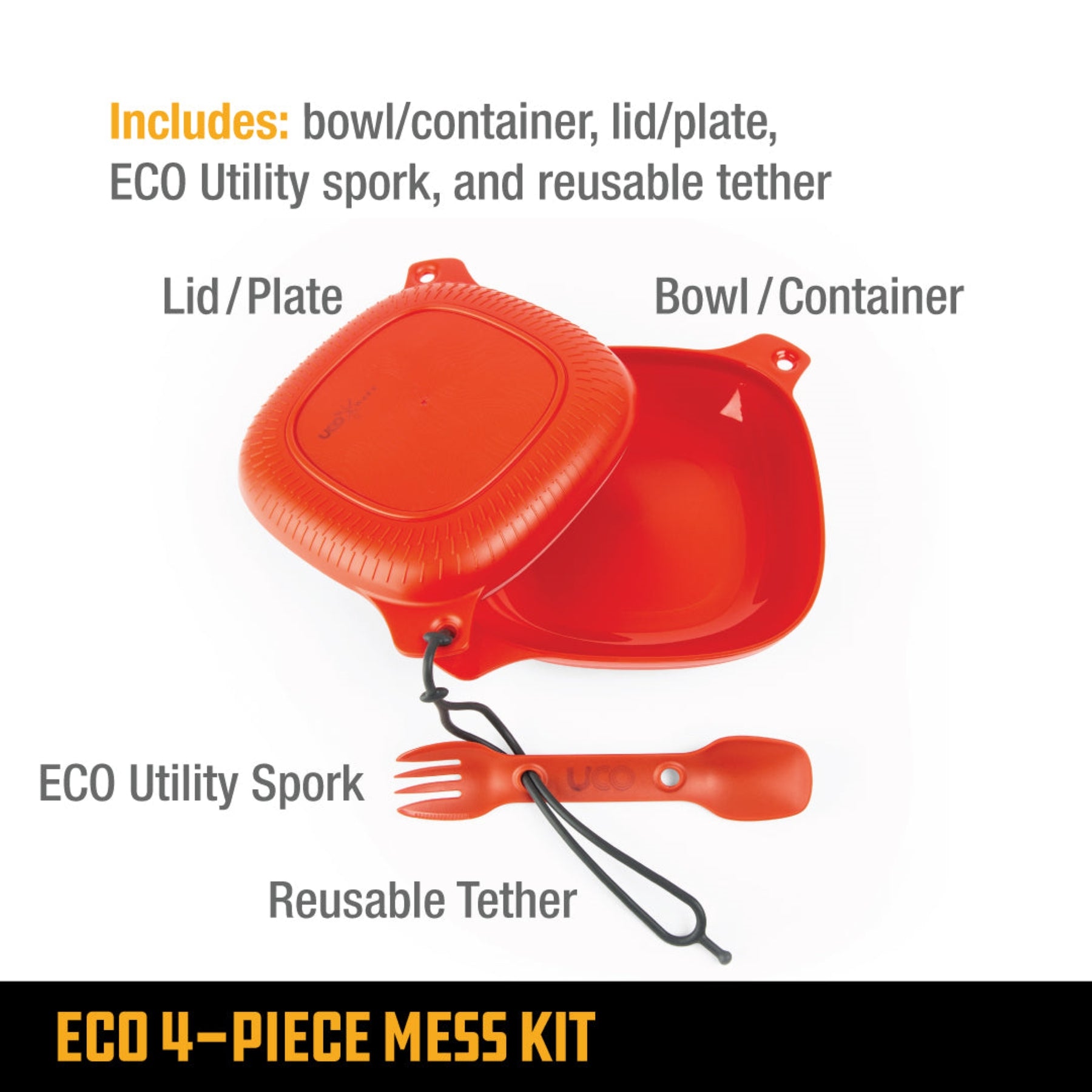 UCO | ECO 4-PIECE MESS KIT -  Kit per il pranzo