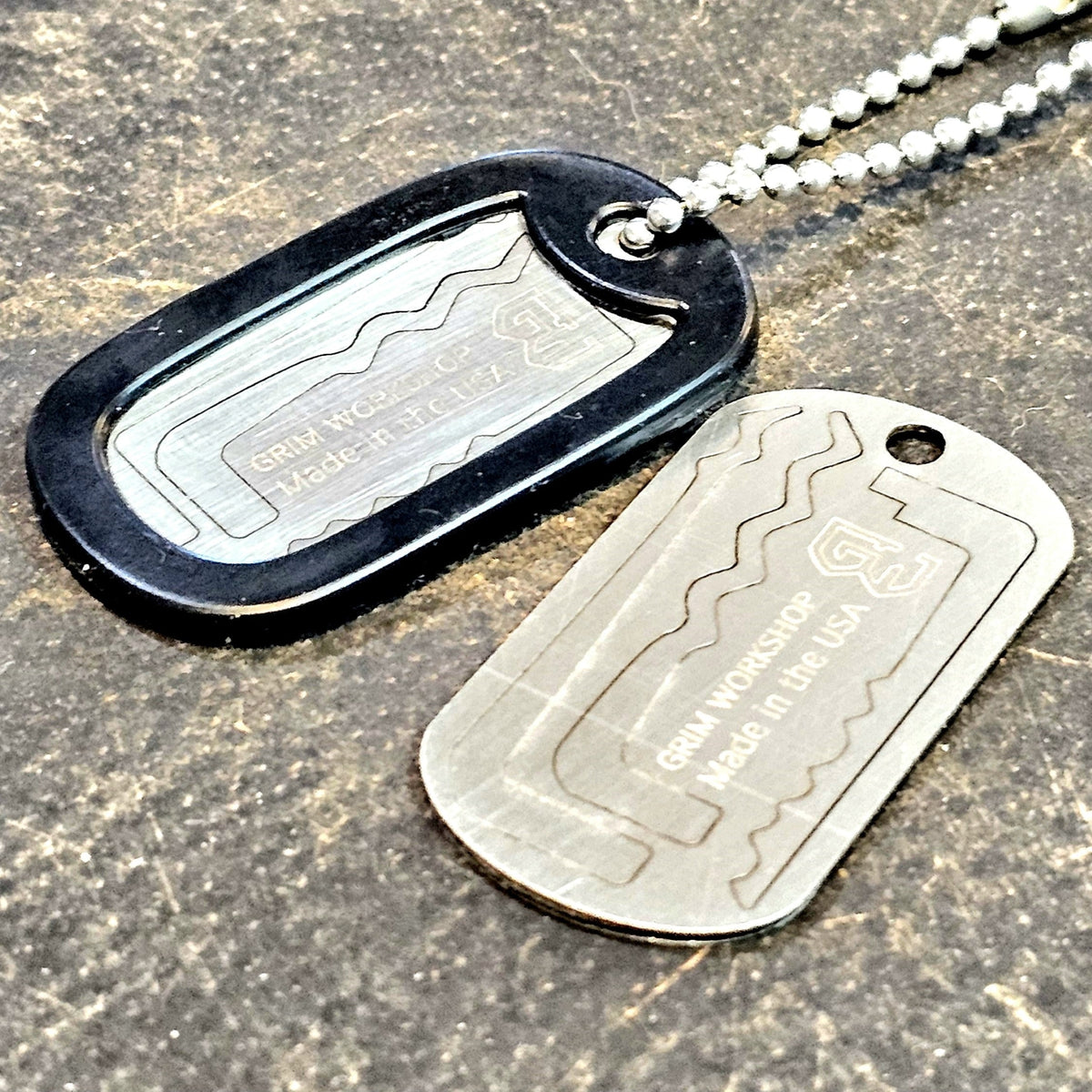 GRIM WORKSHOP | LOCK PICK  RAKE DOG TAG - Piastrina con set di grimaldelli
