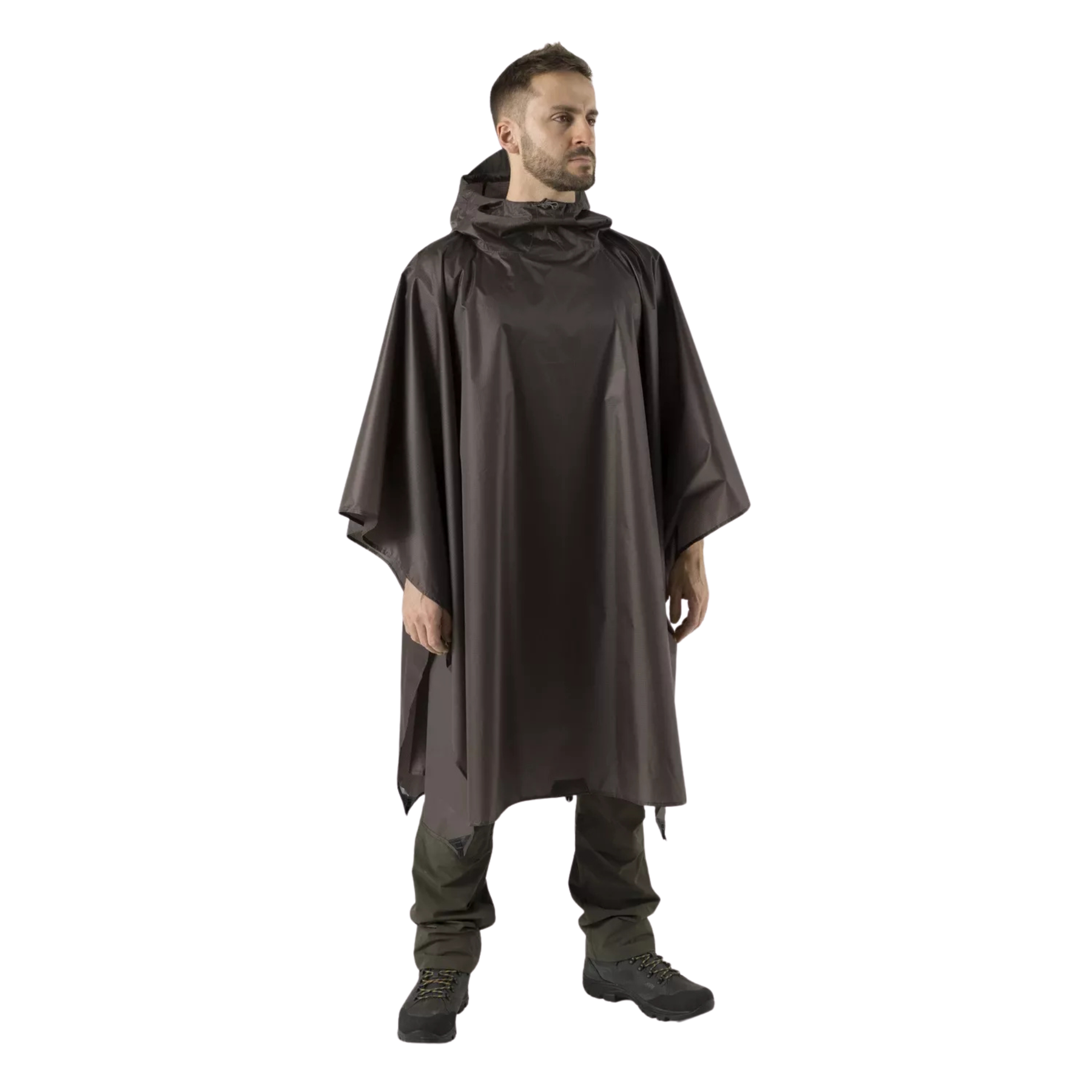 Poncho antipioggia Helikon-Tex Lightweight Poncho, ultraleggero e impermeabile, utilizzabile come telo, riparo o telo per amaca, con cappuccio regolabile e bottoni a pressione laterali