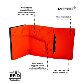 MOERO | PRO ZIP SAFFIANO ORANGE - Portafoglio