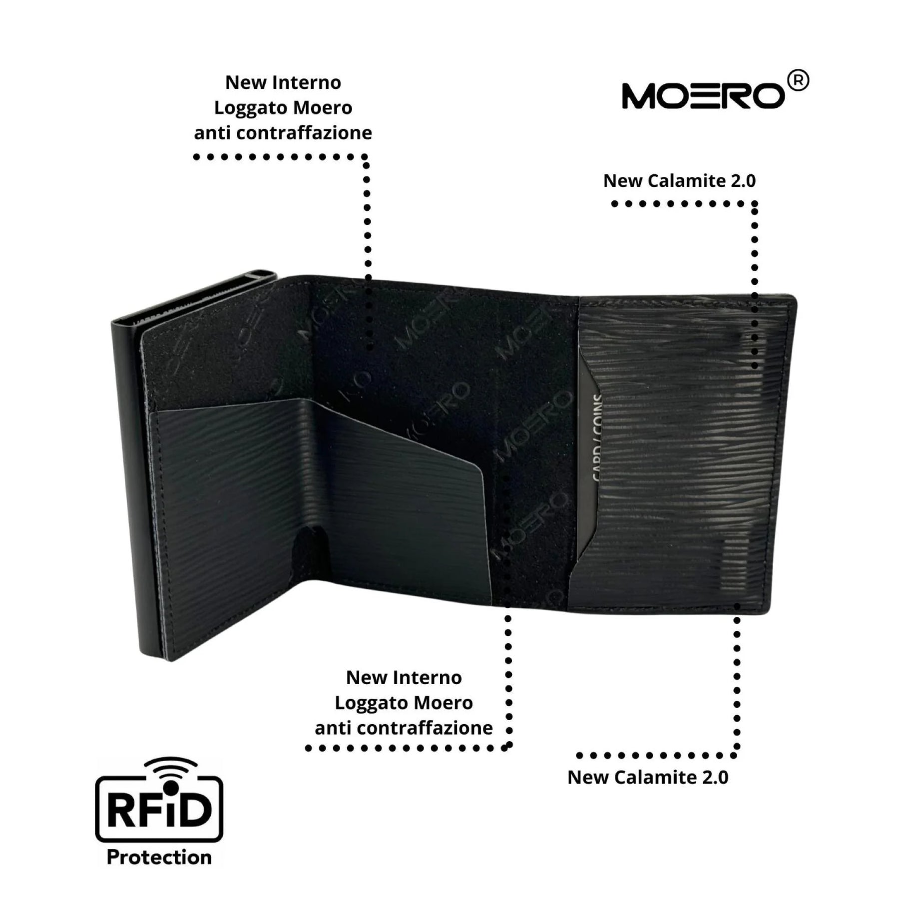 MOERO | PRO ZIP EPI BLACK - Portafoglio