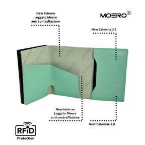 MOERO | PRO ZIP SAFFIANO AQUAMARINE - Portafoglio