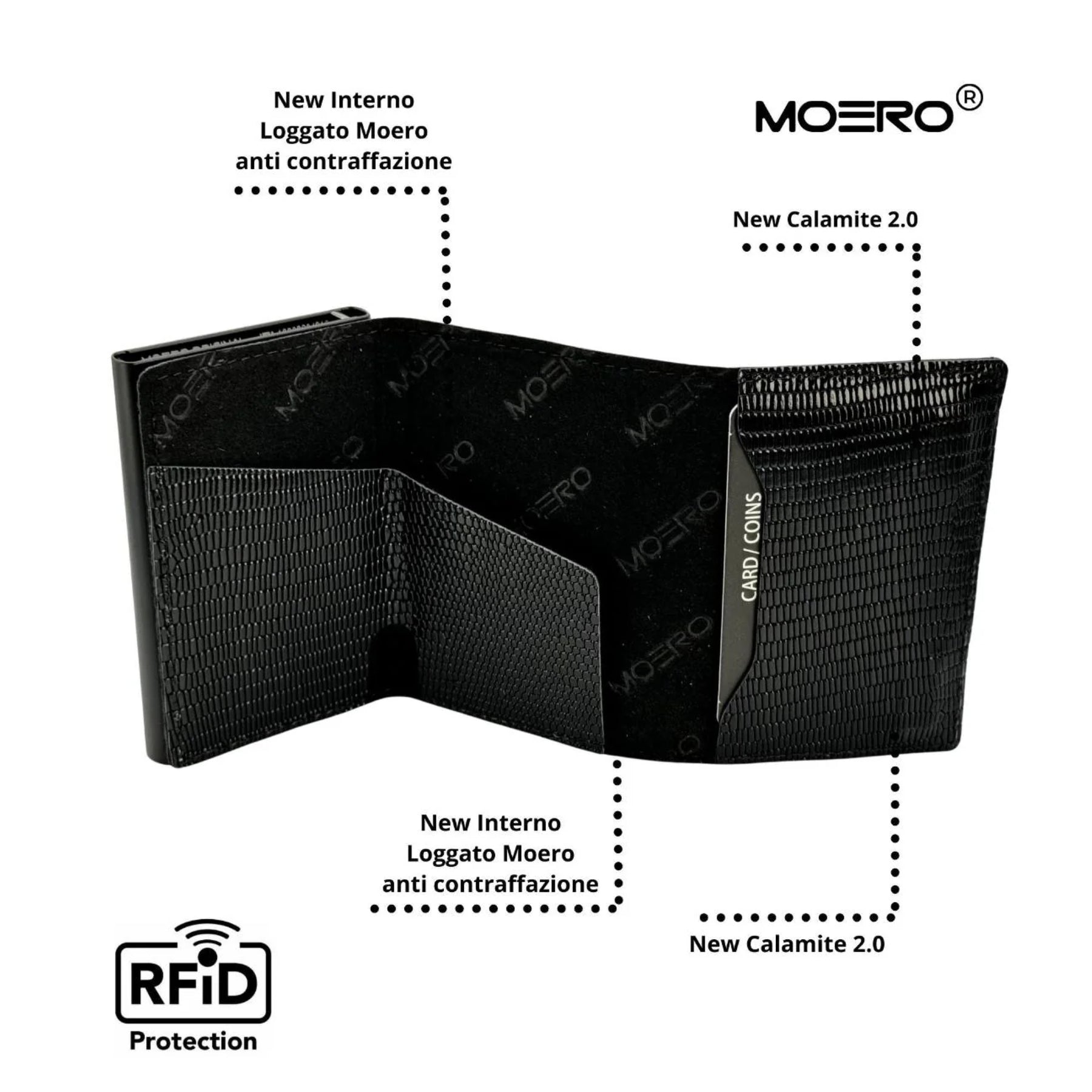 MOERO | PRO ZIP SNAKE BLACK - Portafoglio