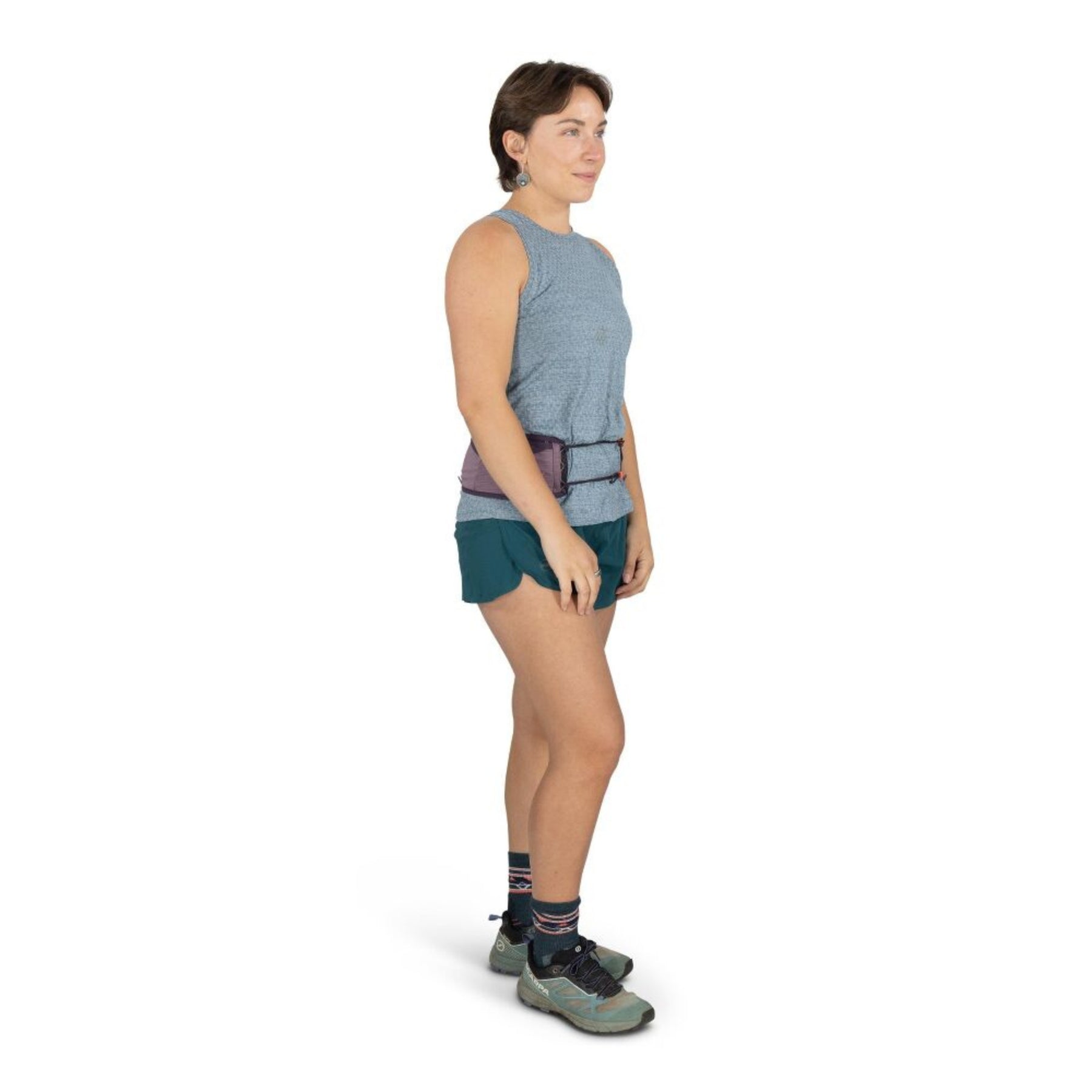 Osprey Duro Dyna Pro Belt cintura marsupio per trail running da 0.8 litri con schienale in rete traspirante tasca frontale con zip e cordini elastici di compressione e trasporto