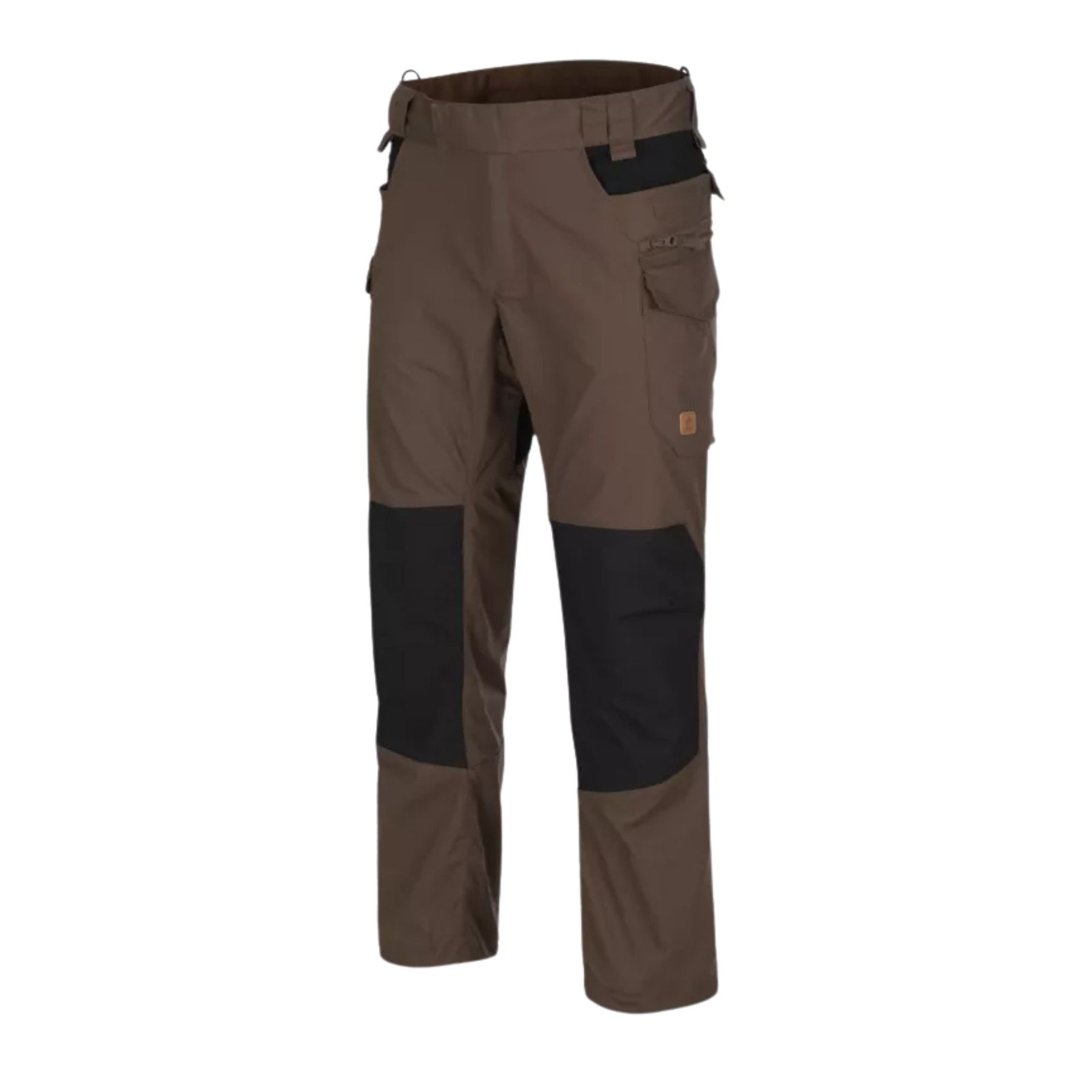 Helikon-Tex Pilgrim Pants pantaloni tecnici in tessuto DuraCanvas con rinforzi sulle ginocchia, tasche e vita rialzata per protezione renale. Ideali per bushcraft, escursionismo e attività outdoor impegnative.