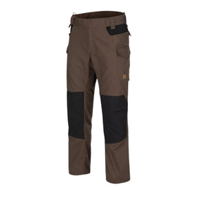 Helikon-Tex Pilgrim Pants pantaloni tecnici in tessuto DuraCanvas con rinforzi sulle ginocchia, tasche e vita rialzata per protezione renale. Ideali per bushcraft, escursionismo e attività outdoor impegnative.