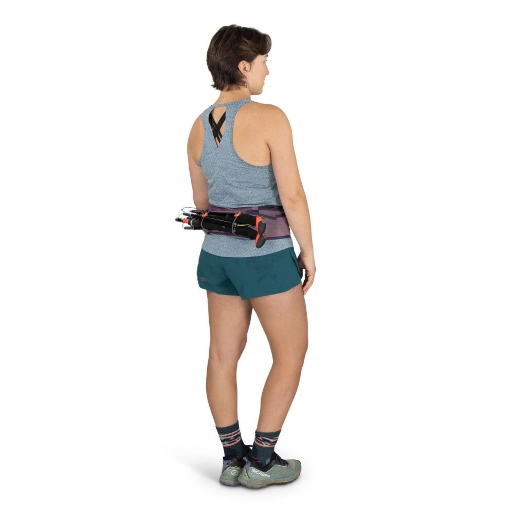Osprey Duro Dyna Pro Belt cintura marsupio per trail running da 0.8 litri con schienale in rete traspirante tasca frontale con zip e cordini elastici di compressione e trasporto