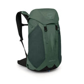 Osprey Hikelite LT 30 Zaino da 30 L ultraleggero da trekking ed escursionismo con schienale ventilato AirSpeed, tasche laterali in rete elasticizzata, spallacci ergonomici e chiusura a cappuccio con fibbie per outdoor su sfondo bianco.
