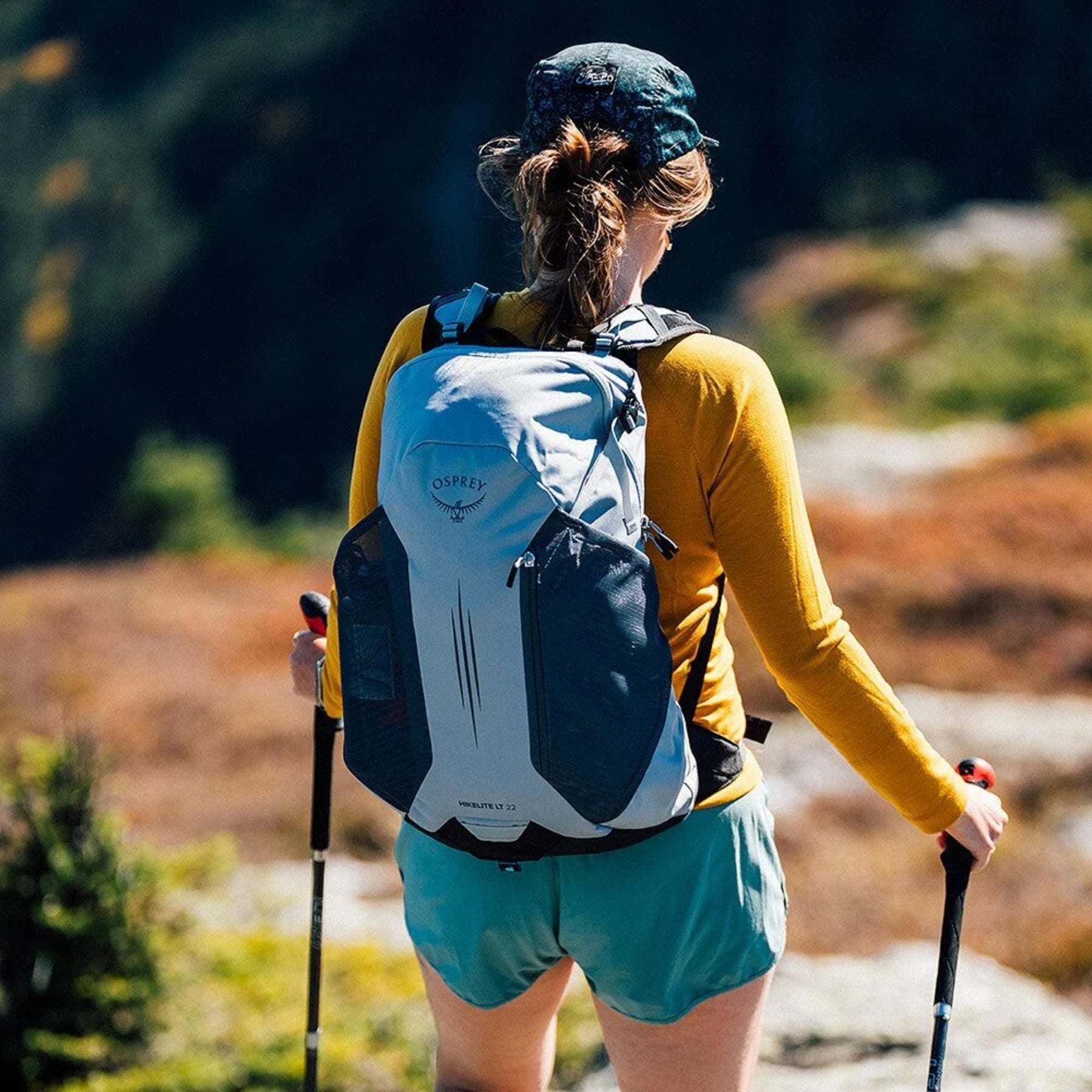 Osprey Hikelite LT 22 zaino da 22 litri ultraleggero per escursionismo e trekking con schienale ventilato tasche laterali in rete e spallacci ergonomici regolabili ideale per outdoor e camminate in montagna