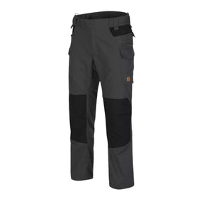 Helikon-Tex Pilgrim Pants pantaloni tecnici in tessuto DuraCanvas con rinforzi sulle ginocchia, tasche e vita rialzata per protezione renale. Ideali per bushcraft, escursionismo e attività outdoor impegnative.