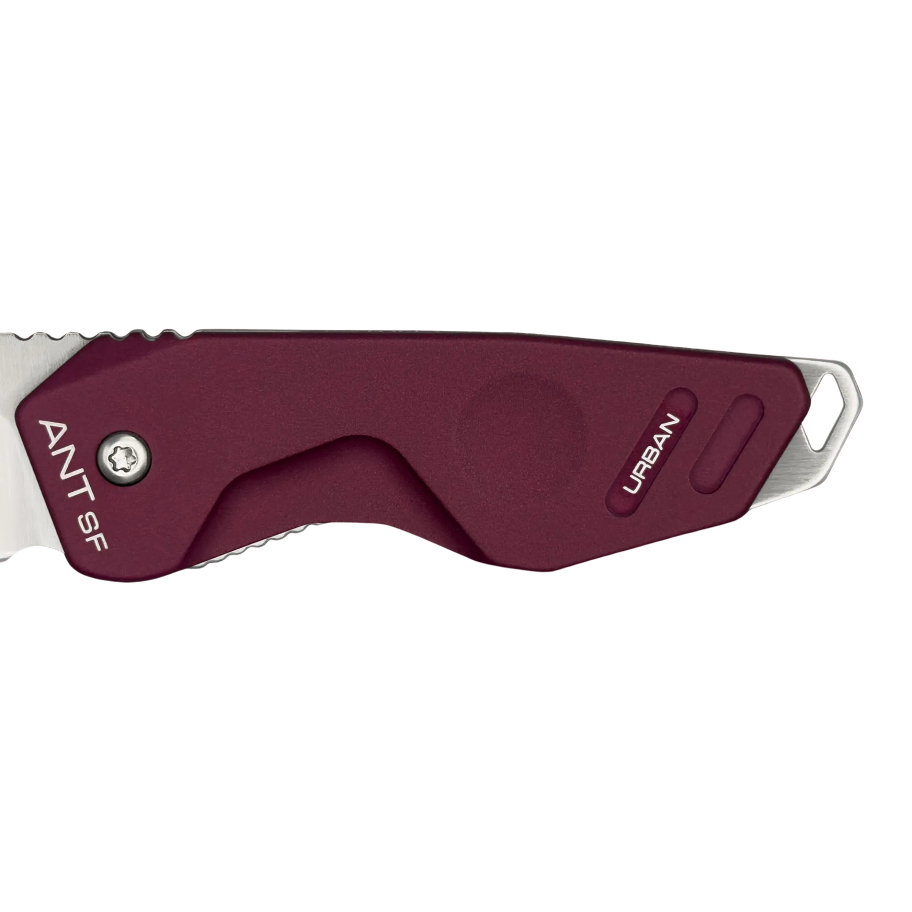 Extrema Ratio ANT Urban SF: Coltello chiudibile EDC compatto con lama sheepfoot in acciaio Bohler N690. Versione Urban caratterizzata da impugnatura in alluminio anticorodal anodizzato. Sistema di chiusura Frame Lock e struttura ultra-leggera per porto quotidiano.