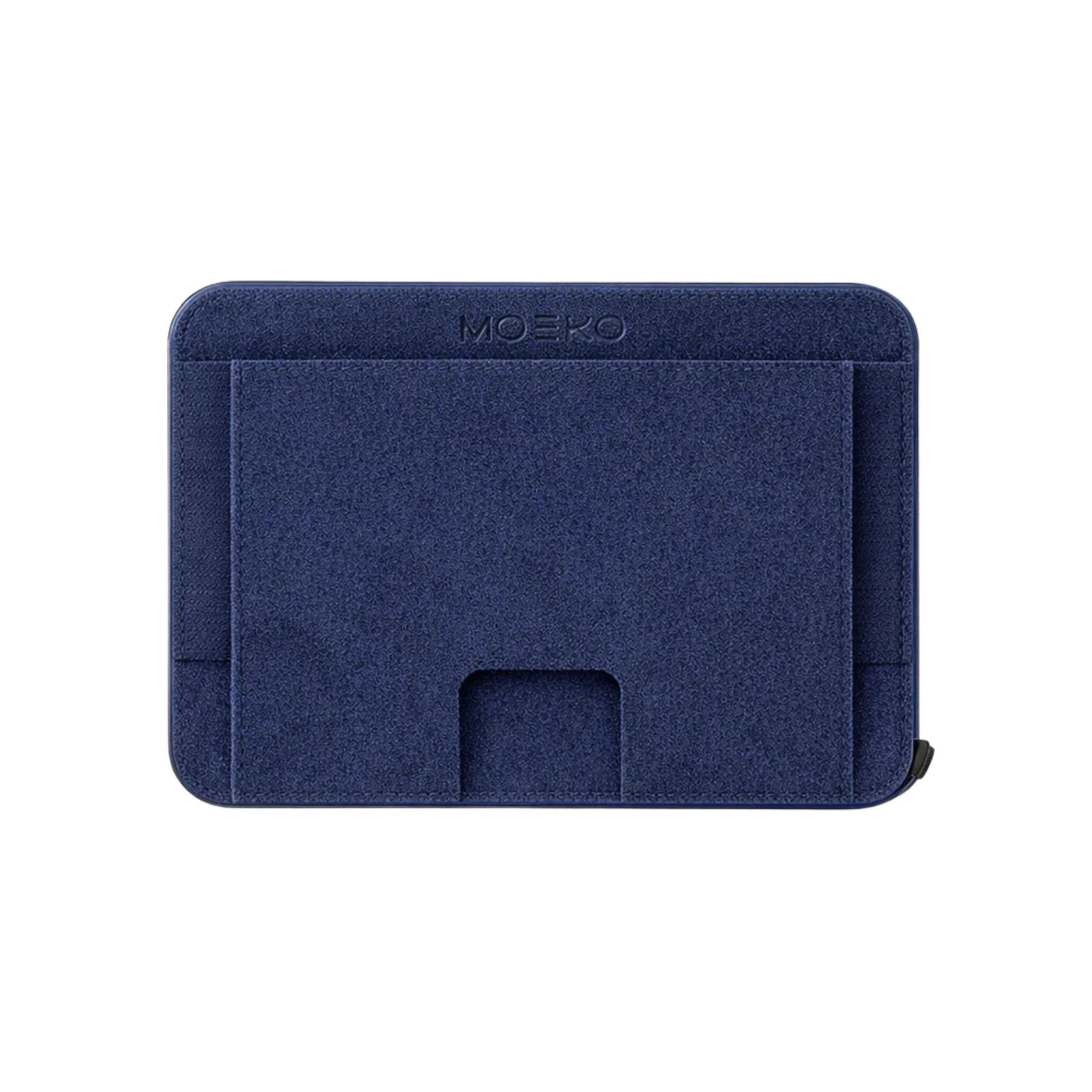MOERO | M2 ULTRA ALCANTARA BLUE - Portafoglio MagSafe con localizzatore - BackPacco - BP-MOERO-M2ULTRA-ALCANTARA-BLU