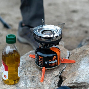 Jetboil Pot Support supporto stabilizzatore in acciaio inossidabile con bracci dentellati per pentole e padelle compatibile con sistemi di cottura Flash MicroMo Zip e Luna per una cucina outdoor sicura.