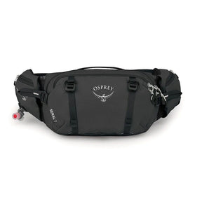 Osprey Seral 7 marsupio idrico da ciclismo e MTB con capacità 7 litri, serbatoio d'acqua integrato, tasche organizer con cerniera e cinghie di compressione stabilizzanti. Collezione 2026.