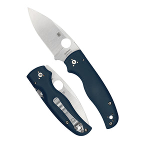 Spyderco Shaman G-10 coltello chiudibile EDC  con foro Round Hole impugnatura ergonomica sagomata con guancette in G-10 e blocco Compression Lock per outdoor e lavoro quotidiano su sfondo bianco
