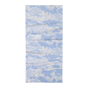Buff Coolnet UV Neckwear LOER GLORY BLUE scaldacollo multifunzionale con protezione solare UPF 50+ ideale per attività all'aperto, corsa e trekking. Fascia elastica traspirante senza cuciture con logo visibile, perfetta per lo sport in estate.