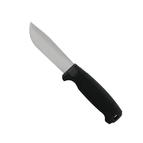 Morakniv Amberg Full Flat coltello a lama fissa con affilatura piana a tutta altezza, impugnatura ergonomica testurizzata ad alto grip con guardia salvadita e foro per cordino, ideale per outdoor, bushcraft ed escursionismo.