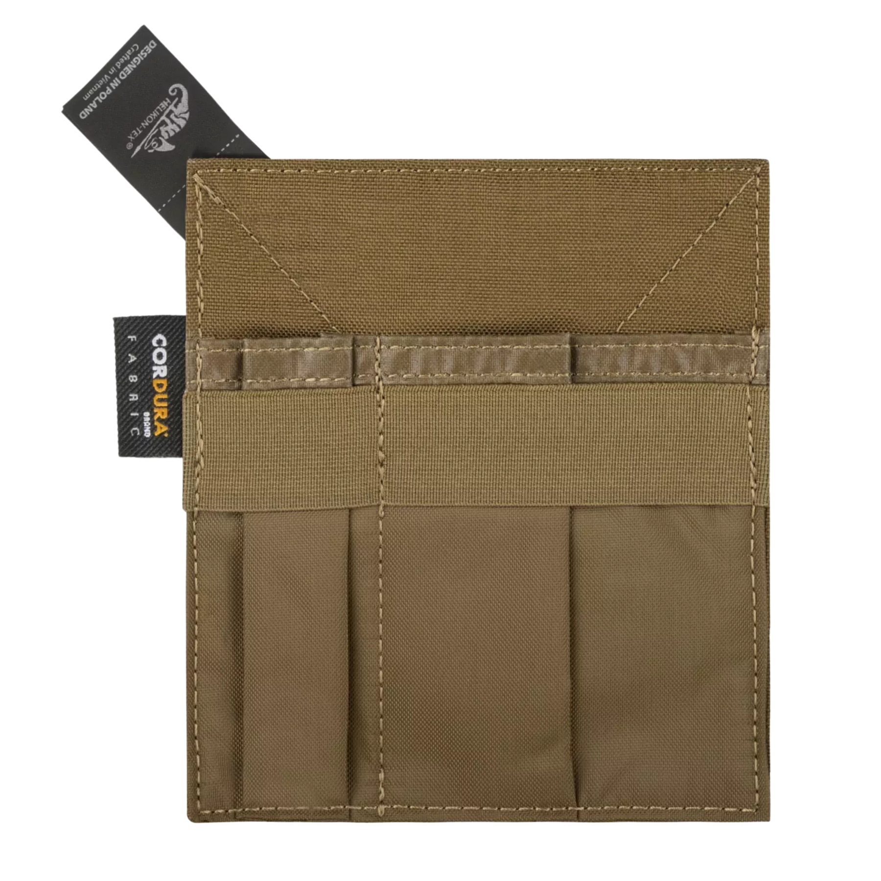 Inserto organizer tattico Helikon-Tex Insert Organizer, in Cordura, con scomparti elastici verticali per penne, torce e multi-tool, ideale per l'uso in tasche Admin o zaini