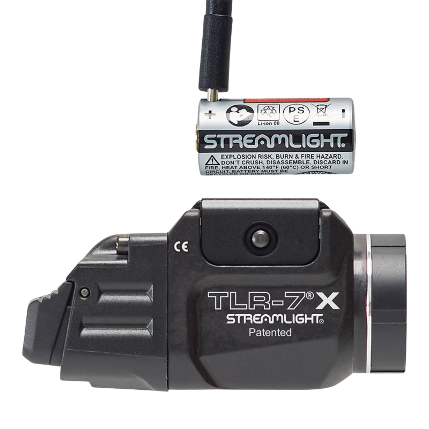 Streamlight TLR-7 X torcia tattica sottocanna compatta con attacco rapido per armi corte, pulsanti di attivazione posteriori ambidestri e ottica TIR per un fascio luminoso concentrato e ampia illuminazione periferica.