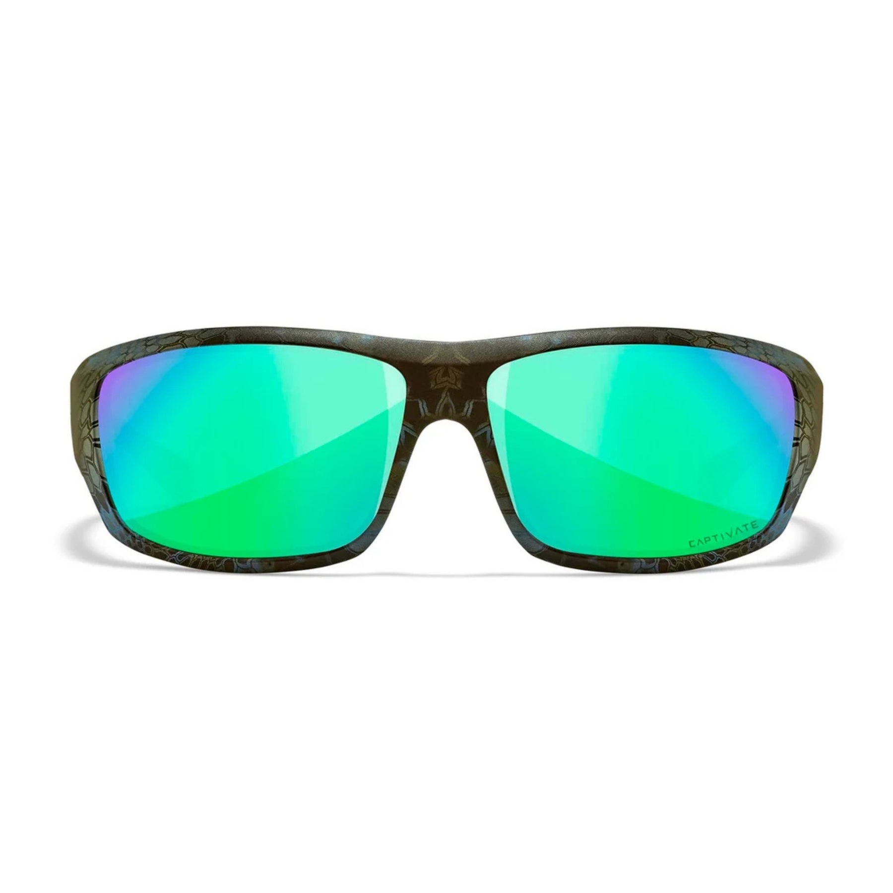 Wiley X WX Omega ACOME13 occhiali da sole polarizzati con montatura avvolgente mimetica Kryptek Neptune e lenti polarizzate a specchio Captivate per pesca e sport outdoor