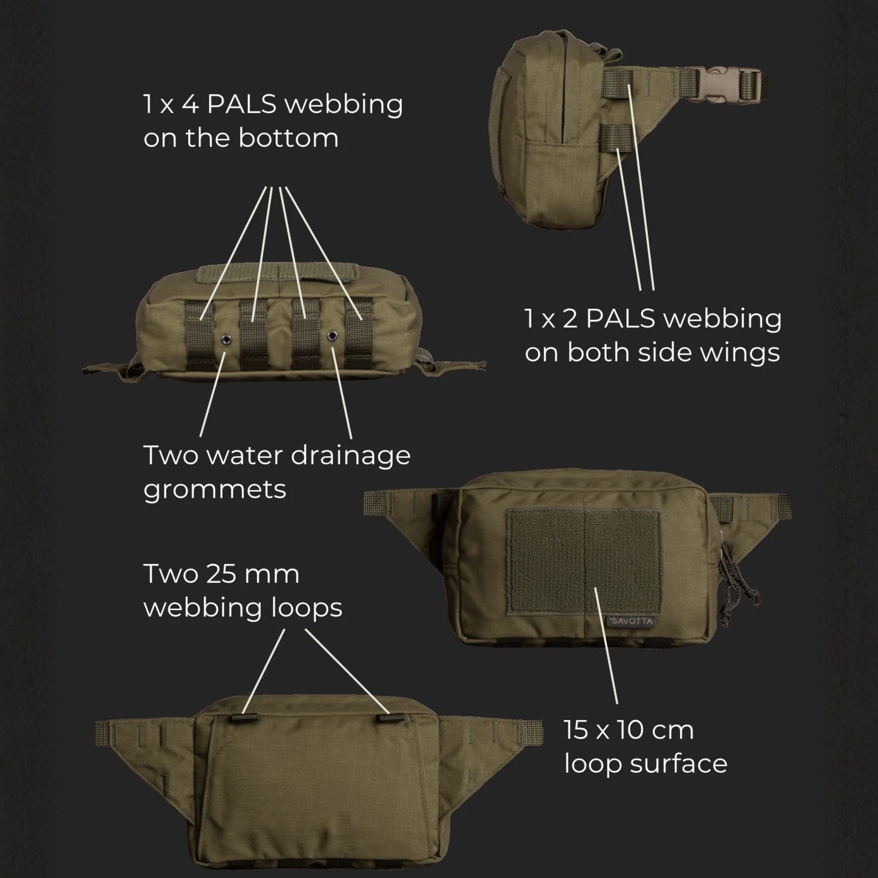 SAVOTTA | SUUR - KUKKARO HIP PACK - Marsupio da 2.6 L - BackPacco - 