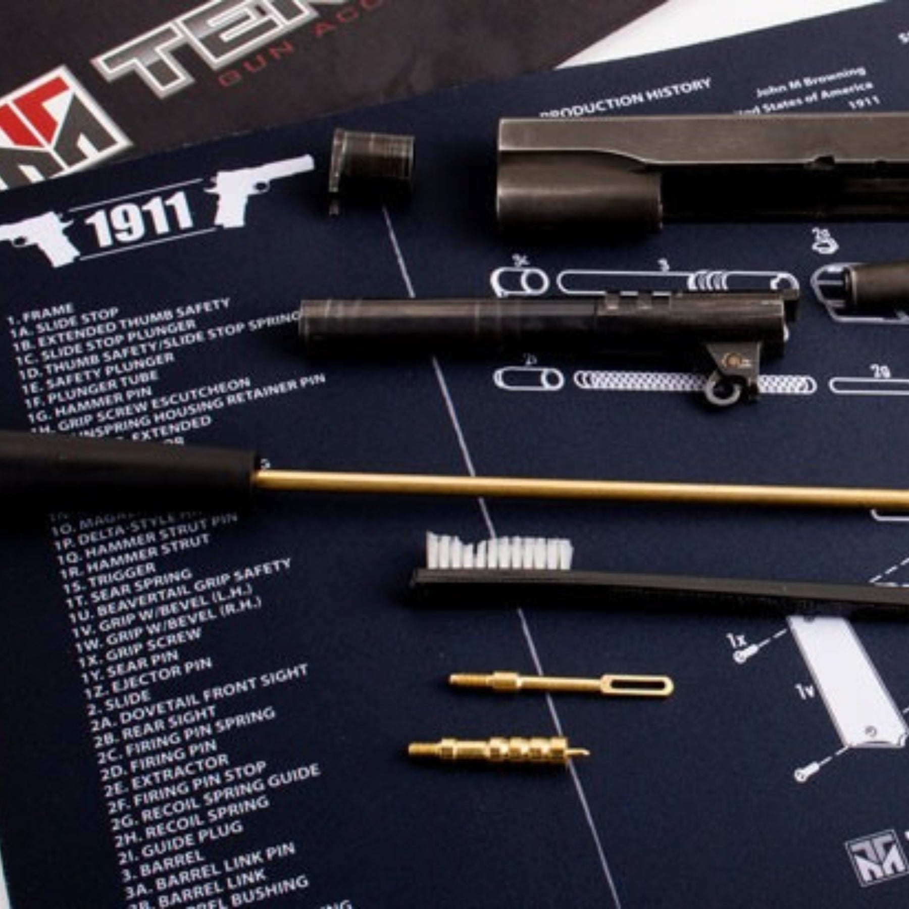 TEKMAT | 1911 GUN CLEANING MAT - Tappetino per manutenzione armi - BackPacco - BP-TEKMAT-R17-1911