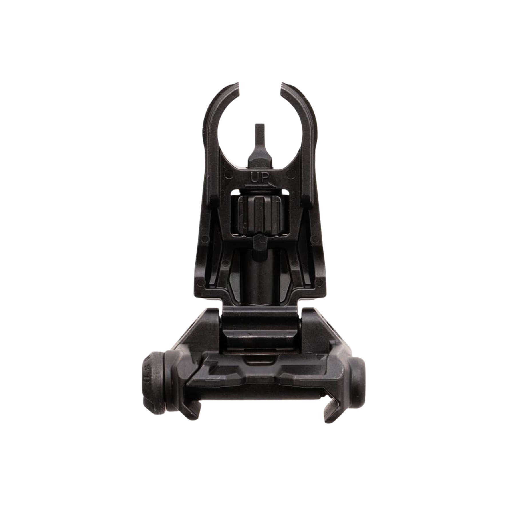 Tacca di mira frontale abbattibile Magpul MBUS PRO Sight Front Hooded, mirino di precisione in acciaio per slitte Picatinny, design a basso profilo e regolabile per fucili AR-15 e M4