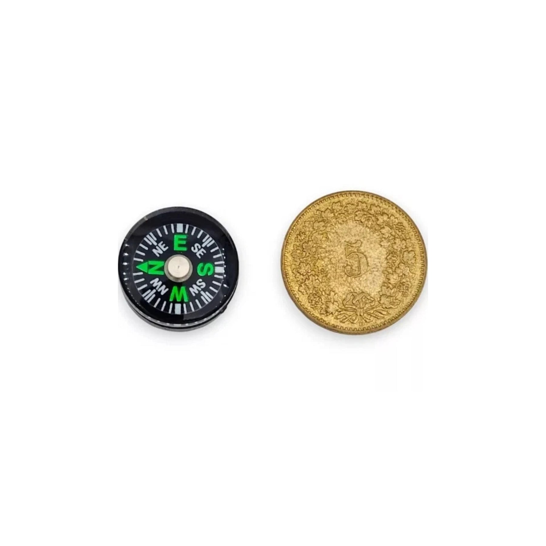 BCB Explorer Button Compass bussola a bottone micro riempita a liquido e pressurizzata per orientamento, sopravvivenza ed outdoor, confezionata su cartoncino originale Just add the Adventure