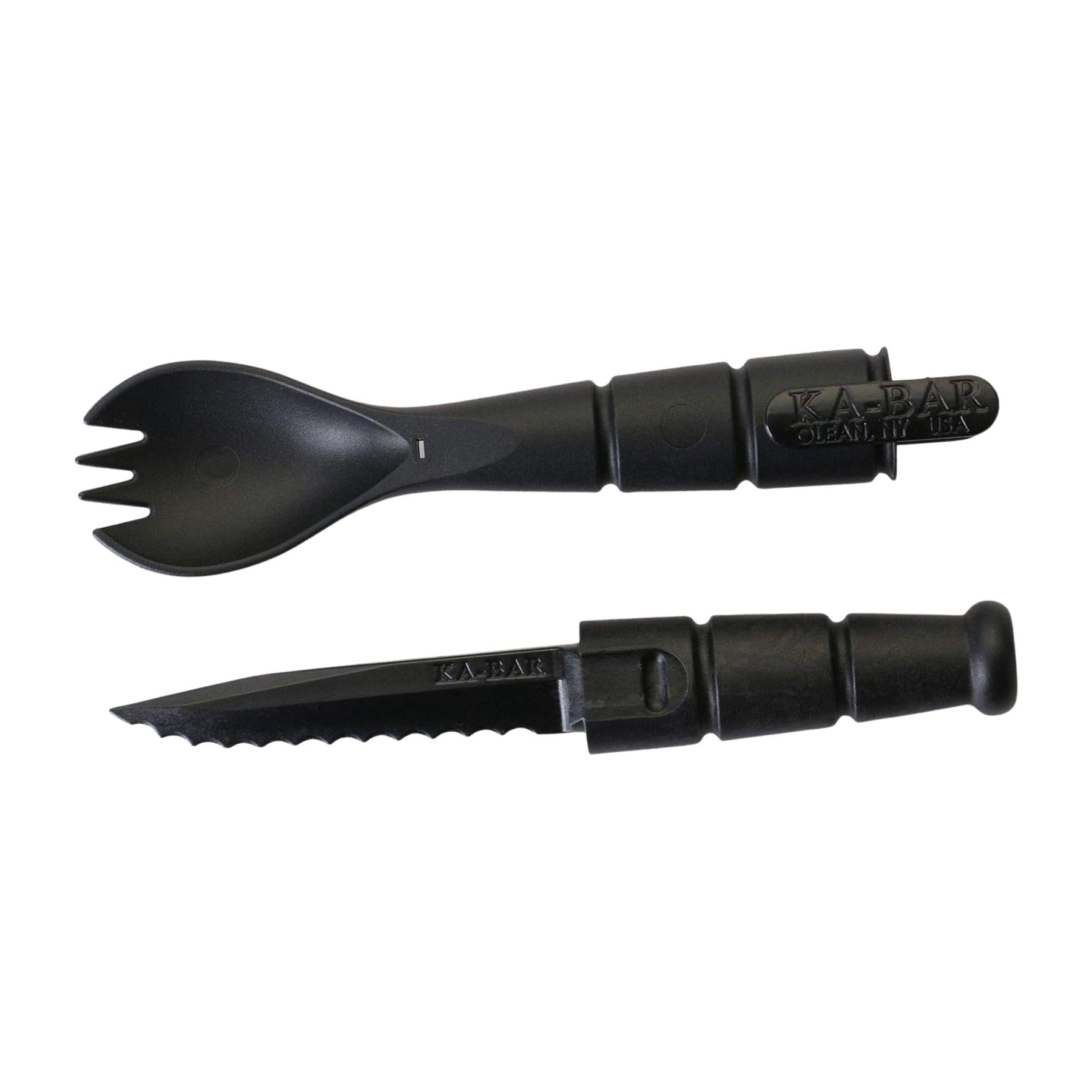 KA-BAR Field Kit Spork & Knife set da 3 spork con coltello integrato nel manico in polimero per attrezzatura outdoor e sopravvivenza
