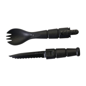 KA-BAR Field Kit Spork & Knife set da 3 spork con coltello integrato nel manico in polimero per attrezzatura outdoor e sopravvivenza