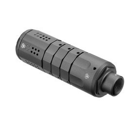 compensatore strike industries per pistola calibro 9mm accessorio tattico grigio metallo per riduzione rinculo e controllo volata