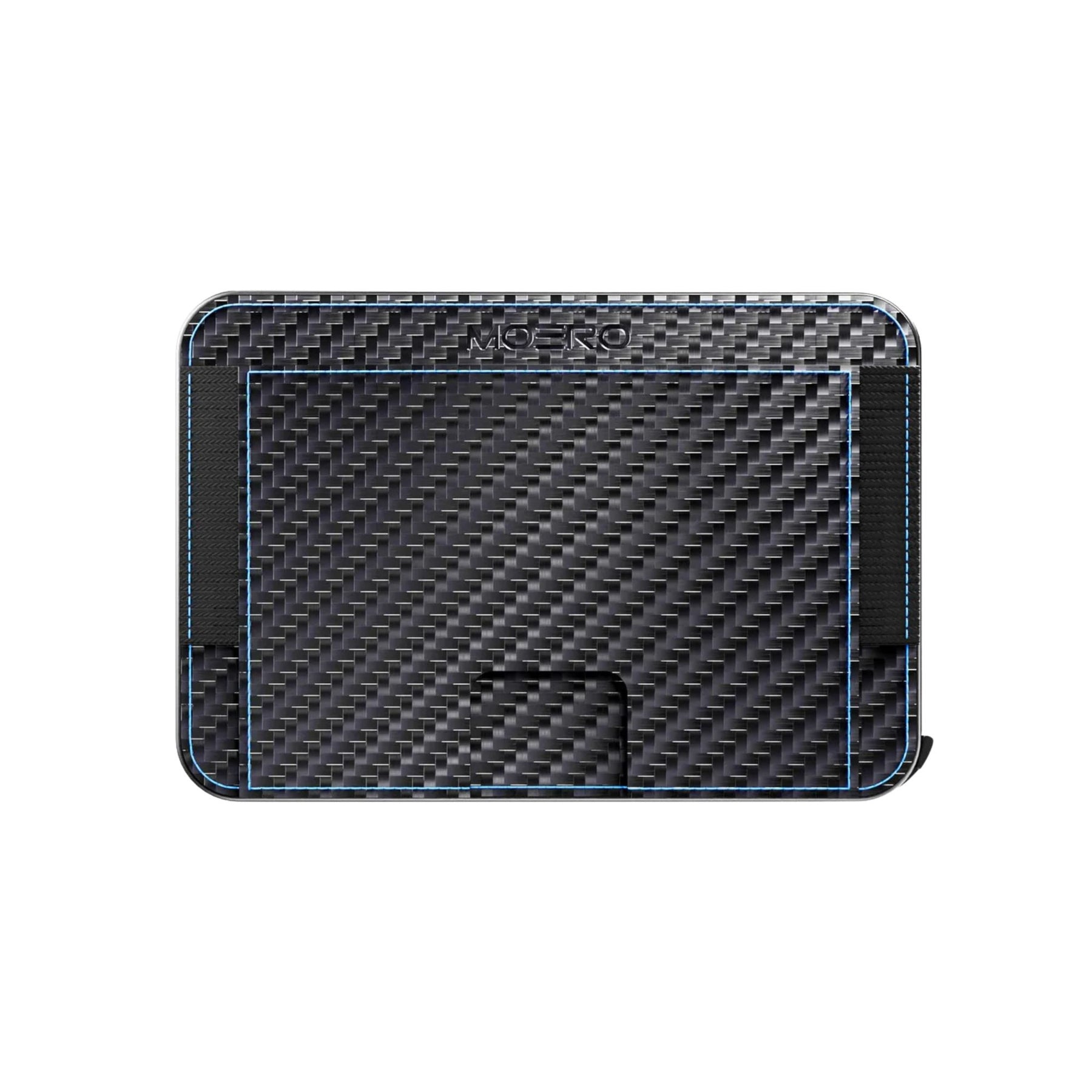 MOERO | M2 ULTRA CARBON RACING BLUE - Portafoglio MagSafe con localizzatore - BackPacco - BP-MOERO-M2ULTRA-CARBON-BLU