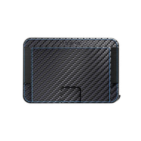 MOERO | M2 ULTRA CARBON RACING BLUE - Portafoglio MagSafe con localizzatore - BackPacco - BP-MOERO-M2ULTRA-CARBON-BLU