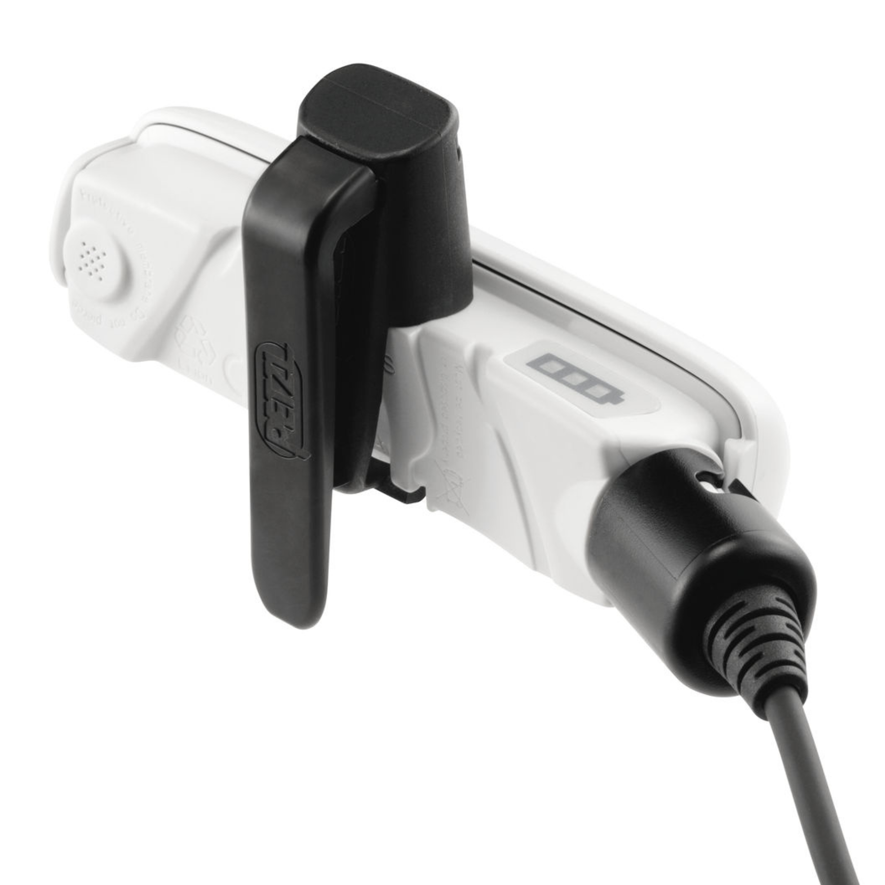 Petzl NAO Belt Kit Cavo di prolunga e clip di fissaggio per batteria lampada frontale NAO progettato per spostare l'alimentazione dalla testa alla cintura o nello zaino riducendo il peso sul capo e preservando l'autonomia delle celle in condizioni di freddo estremo