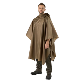 Poncho antipioggia Helikon-Tex Lightweight Poncho, ultraleggero e impermeabile, utilizzabile come telo, riparo o telo per amaca, con cappuccio regolabile e bottoni a pressione laterali