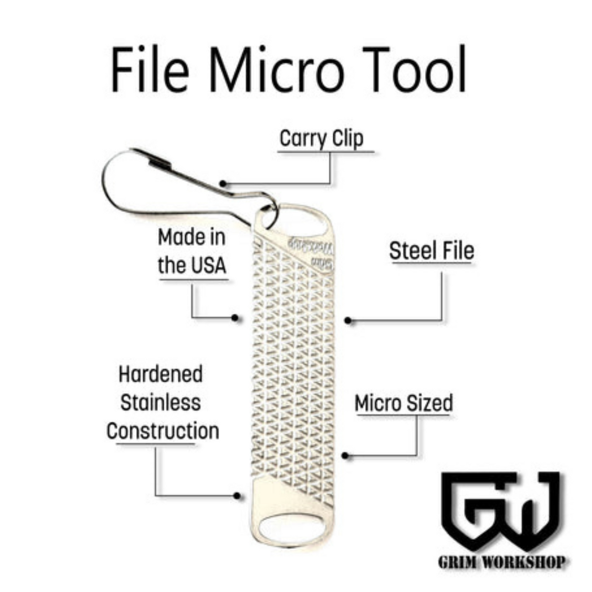 GRIM WORKSHOP | FILE MICRO TOOL - Portachiavi con lima
