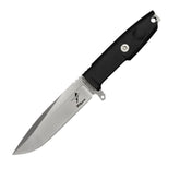 Extrema Ratio Folgore CK0015X coltello a lama fissa tattico con impugnatura ergonomica antiscivolo foro per laccetto e lama drop point satinata con logo inciso e zigrinatura superiore per appoggio pollice ideale per usi professionali e outdoor.