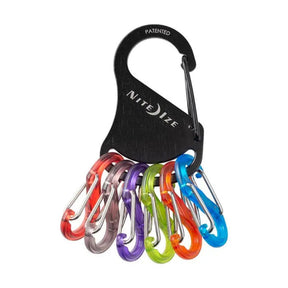 Nite Ize KeyRack S-Biner moschettone portachiavi principale con sei piccoli moschettoni a S a doppia leva per l'organizzazione e la gestione separata delle chiavi. Accessorio EDC per uso quotidiano.