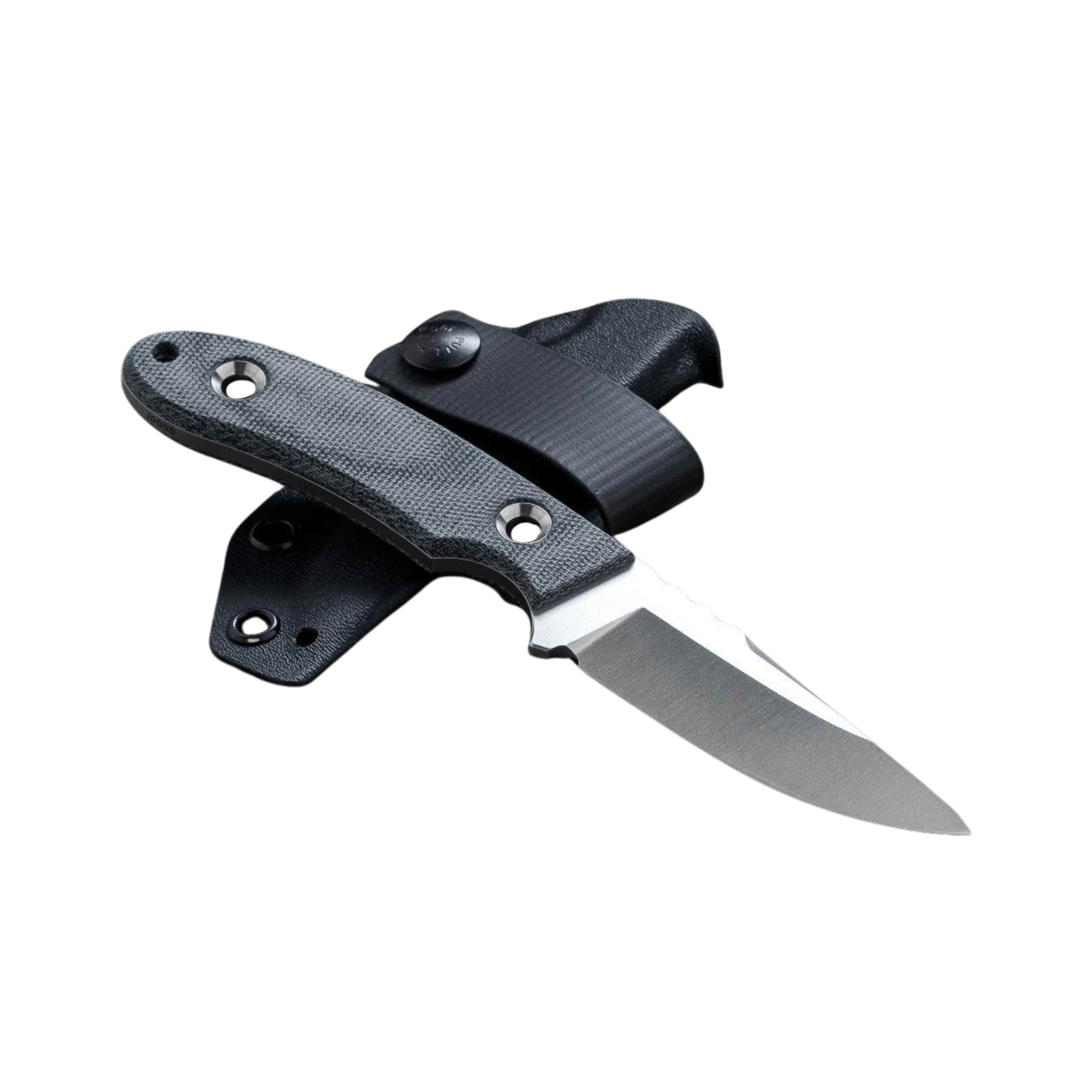TRC Knives Kosmos coltello a lama fissa con guancette in micarta e fodero in kydex, ideale per outdoor e uso tattico.